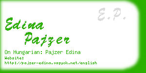 edina pajzer business card